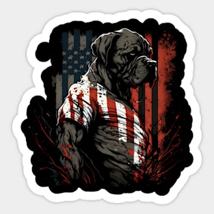 Americana Dog Design Sticker